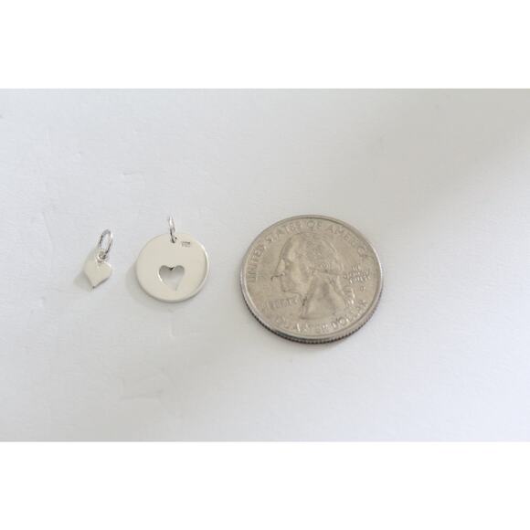 Sterling Silver Mother Daughter Heart Charm, Mother Daughter Charm Set - Picture 5 of 7